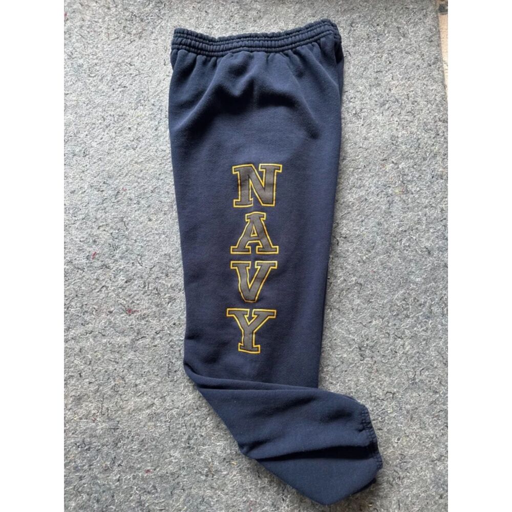 Vintage US Navy Naval Academy Sweatpants Men’s Small Navy Blue